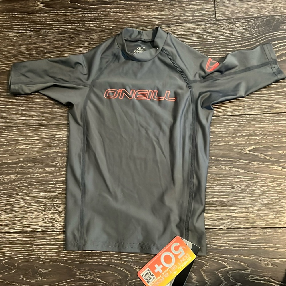 O’NEILL youth graphite logo long sleeve sun protection rashguard dry easy shirt